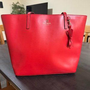 Authentic Kate Spade Red Tote Bag | Red Bag | Leather Tote Bag